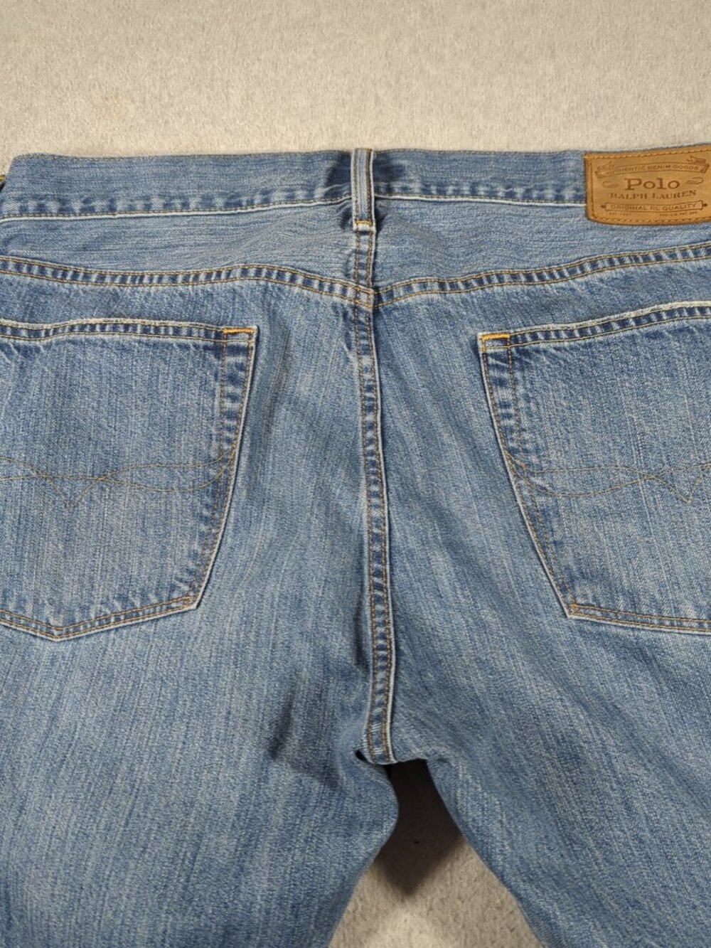 Polo Ralph Lauren Jeans Men's 36x32 (Actual 36x31) Blue Hampton Relaxed Straight - Picture 3 of 11